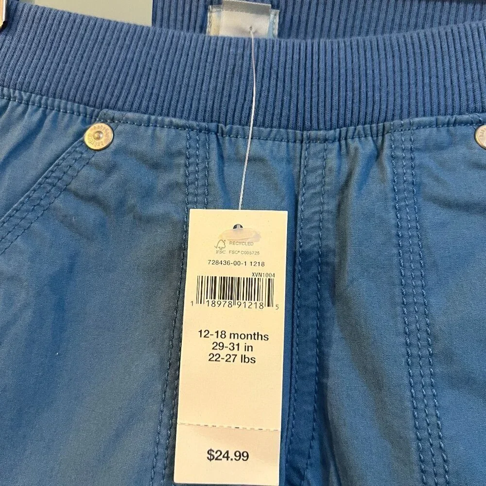 Baby Gap Pants Soccer Blue 12-18 Months Pull On Brand New